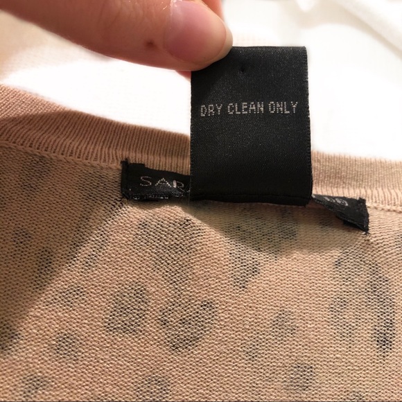 Sarah Spencer Silk Cheetah Cardigan Sweater w/ Bow - Picture 6 of 14